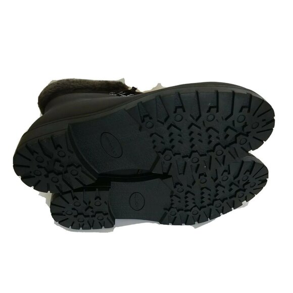 ComfortView Vylon Hiker Ankle Boot Bootie Women Size 7 M Brown Lace Up Faux Fur - Picture 6 of 7